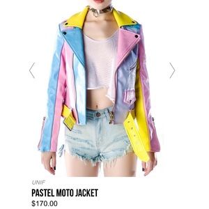UNIF Pastel Moto Jacket 💓